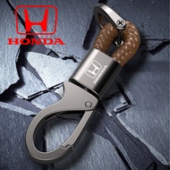 สำหรับ HONDA รถโลหะพวงกุญแจหนังโลโก้รถแฟชั่น Key แหวนอุปกรณ์เสริมผู้ชายคุณภาพสูง Anti-กุญแจที่หายไปอุปกรณ์เสริม