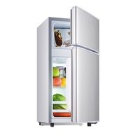 [ประสิทธิภาพการใช้พลังงานระดับหนึ่ง] ตู้เย็นขนาดเล็กใช้ในครัวเรือนหอพักให้เช่าตู้เย็นมินิแช่แข็งสองประตูประหยัดพลังงานตู้เย็น