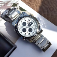 พร้อมส่ง! (1-2วันได้รับ) นาฬิกาข้อมือ แบรนด์ SKMEI 1389 นาฬิกา ผู้ชาย สายสแตนเลส นาฬิกาผู้ชาย ผู้หญิง นาฬิกาแฟชั่น นาฬิกาทางการ สายสแตนเลส แสดงผล 2 ระบบ  ควอตซ์ กันน้ำ มีบริการเก็บเงินปลายทาง