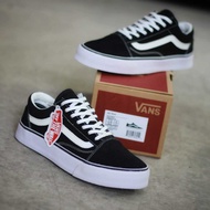 Vans Old Skool Classic Black White Premium Upper Canvas+Suede Leather