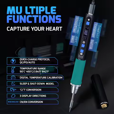 WEP 928D-IV-PRO 100W Soldering Iron Type-C Charging Portable Electric Tools Digital Soldering Iron P