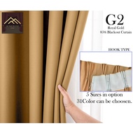 HOOK Type Modern Langsir Curtain Semi Blackout Langsir Pintu Door Curtain Tirai Tingkap/Langsir murah/Langsir rumah-G2
