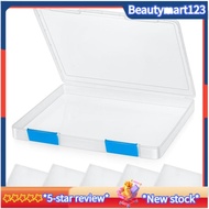 【BM】6 Pcs Clear A4 File Box Document Plastic Storage Box Case Board Containers Magazine Protector File Holder with Buckle Easy to Use 31.5 X 25 X 3cm