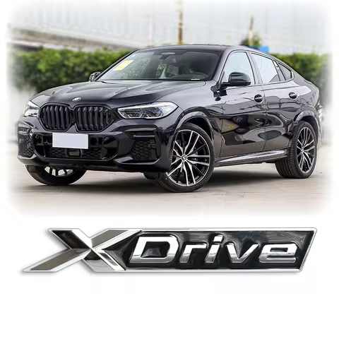 New 3D ABS Car Trunk Sticker XDrive Emblem Badge For B-M-W Sport Series 2015-2022 X1 X3 X4 X5 X6 X7 