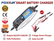 FOXSUR เครื่องชาร์จอัจฉริยะและฟื้นฟูแบตเตอรี่รถยนต์และรถจักรยานยนต์ Smart Car & Motorcycle Battery C