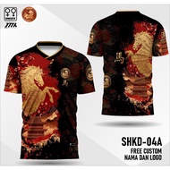Jersi Imlek Shio Kuda, Kaos Imlek Tahun Baru Cina Fullprint Bahan Emboss Toppo SHKD-04A