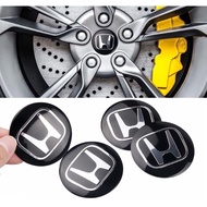 ♟◊✕JC Honda 4pcs 56mm Car Wheel Center Hub Cap Emblem Sticker for civic city Mugen U-219 +GRh
