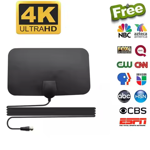 High Gain HDTV DTV Box DTV Antenna Booster Active Indoor Antenna Flat Design