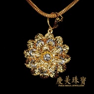 【Perai Mega Jewellery】Loket Emas 916 Bajet Loket Bunga Raya Emas 916 Tulen Loket 916 Tulen Emas 916 