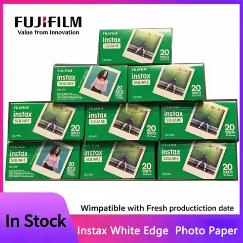 10 20 30 60 80 100 Sheets Fujifilm Instax Square White Edge Films White Border Photo Papers Work Wit