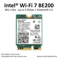 - Intel WiFi 7 BE200 Wireless Card Bluetooth 5 Be M.2 NGFF BE200NGW