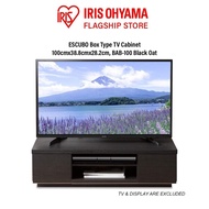 IRIS Ohyama BAB100 ESCUBO Box Type TV Cabinet TV Console TV Table Width 100cm Walnut/ Black Oat/ Whi