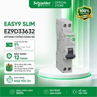 AC type anti-leakage circuit breaker - Easy9 Slim RCBO 1P+N 4.5kA 30mA EZ9D33606 EZ9D33610 EZ9D33616