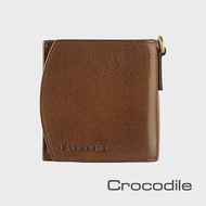 Crocodile Naturale 2.0系列零錢袋短夾 0103-07502-02 咖啡色
