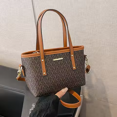 ​2025 MK-Inspired Tote Bucket Bag for Women Spacious Adjustable Crossbody Strap Shoulder Purse with 