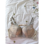 Si bra size 80/85 C light blue lace mixed with leather