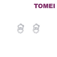TOMEI Flower Earrings White Gold 585