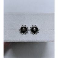 Gmmissy Golden obsidian silver925 earring 金曜石纯银925耳钉A