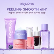 Glad2glow 6IN1 Aha Bha Pha Intensive Peeling Solution Serum Essence Glowing Skin Brightening Acne-pr
