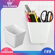 PUTIH Storage Container With Hook Ikea White Pegboard Wall Accessories Storage Bucket