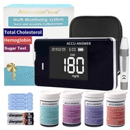 4 In 1 Hemoglobin Test Meter Kit, Hemoglobin Tester, Cholesterol Test Kit, 40 Test Strips Total Incl