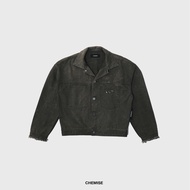 CHEMISE Ambivalent Washed Black Denim Jacket