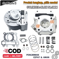 CYLINDER HEAD + SEHER BLOCK 58.5MM OLD MIO, MIO SPORTY, MIO SMILE, MIO SOUL CARBON VALVE 27/31 CYLIN