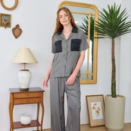 ชุดนอน Muslin Pajamas Collection Muslin Pet  รุ่น Davys Gray (N3267 T3267 Y3267 Y3268)|ชุดนอนคู่รักช