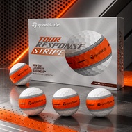 BINGO TaylorMade Tour Response Stripe Golf 12pcs/Box Orange Three-Layer Ball