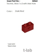 [USED PARTS] U62-32064 : 1 x 2 Brick with Axle Hole