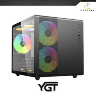 YGT V300 Chamber Case mATX/ITX | Black White | Integrated Casing with Curved Edges | High Quality | 