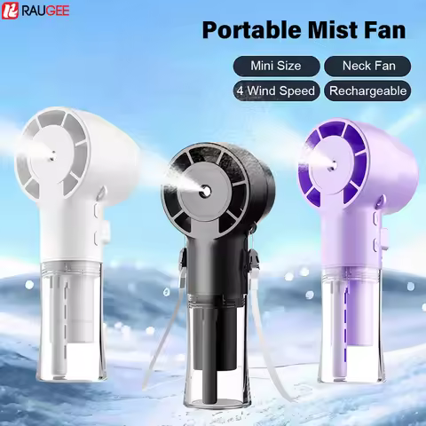 Mini Water Mist Fan Portable Humidifier Fan USB Rechargeable Portable Handheld Fan Water Spray Mist 