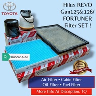 Toyota hilux revo gun125 gun126 / fortuner gun155 engine oil filter fuel filter air filter air-cond 