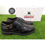 Chelseapolo Men Kasut Kilat Boot Double Zip/Shoelaces Men black shoes