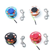 [pok]-Scuba Finger Reel Aluminum Compact Spool Reel Double Buckle Suitable for Diving Snorkeling in 