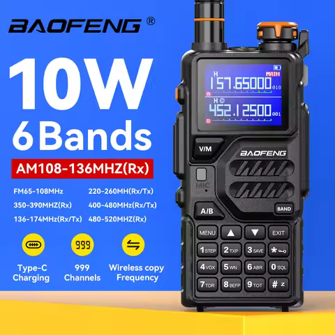 BaoFeng K5PLUS 10W Multi-Bands UHF VHF BF-K5 Plus Handheld Walkie Talkie BF-K5PLUS Portable Two Way 