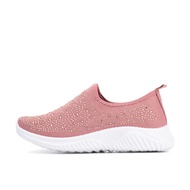 (CLEARANCE) LARRIE Kasut Wanita Glitter Coated Comfort Sporty Sneakers - L62015-TF01SV-26-PINK