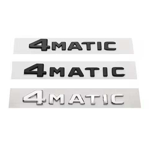 3D ABS Car Letters Rear Trunk 4Matic Logo Emblem Stickers Badge For Mercedes ML 320 CDI C300 GLK 220