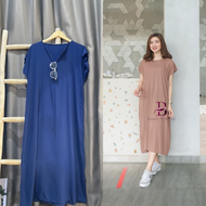 Daster Long Busui Polo Daster Dewasa Kekinian Panjang Daster Bumil Viral 2024 Remaja Murah Model Bar