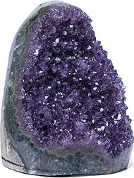 ▶$1 Shop Coupon◀  Natural Deep Purple Amethyst Crystal Geode from Uruguay 1.5-2 lb, A Grade Amethyst