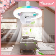 [paranoid.sg] Ceiling Fans with Light Bulb Remote RGB Mode Light Socket Fan 3 Color Dimmable