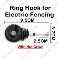 🔥 Hook Screw Nut Wood Post Insulator Hooks Electric Fence Pagar Api Elektrik Tiang Accessories Polywire Poly Poli Wire