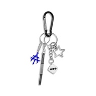 ALMOST STUDIO Heath White Carabiner Keychain - White Dice Keychain