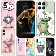 Case For Huawei y6 y7 2018 Honor 8A 8S Prime play 3e Phone Cover Soft Silicon Animal Lovely Elephant Lion