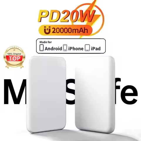 20000mAh Ultra Slim Power Bank for MagSafe,Magnetic Wireless 20W Fast Charging Portable Battery For 