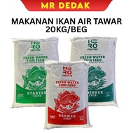 [20KG] MAKANAN IKAN AIR TAWAR | IKAN TALAPIA KELI PATIN HARUAN LELE KALOI PUYU | HERO FISH FOOD | 38