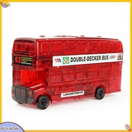 {uStuttg}  3D Double Decker Bus Car Crystal Puzzles Model DIY Building Blocks Kids Toy Gift