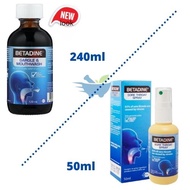 Betadine Gargle & Mouth Wash 120ml / Betadine Sore Throat Spray 50ml