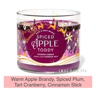 SG Stock ⭐️ SPICED APPLE TODDY Bath & Body Works 3-Wick Scented Candle BBW Home Fragrance Bath BodyW