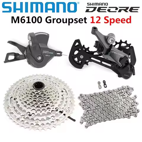 SHIMANO DEORE M6100 Groupset 12s MTB Mountain Bike 12v Shift lever Rear Derailleur 10-51T Cassette m